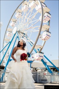 Bridal Photos Ferris Wheel