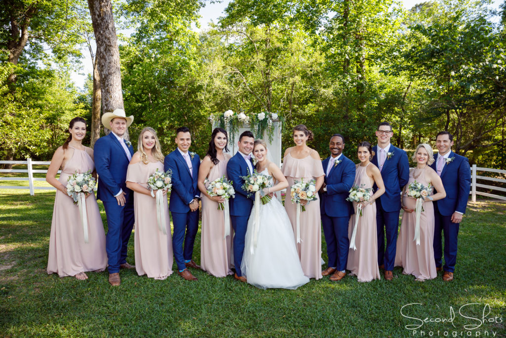 22 Pink and Blue Wedding Party Photos