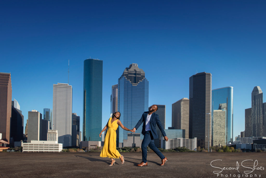 045 Houston Skyline Engagement Photos